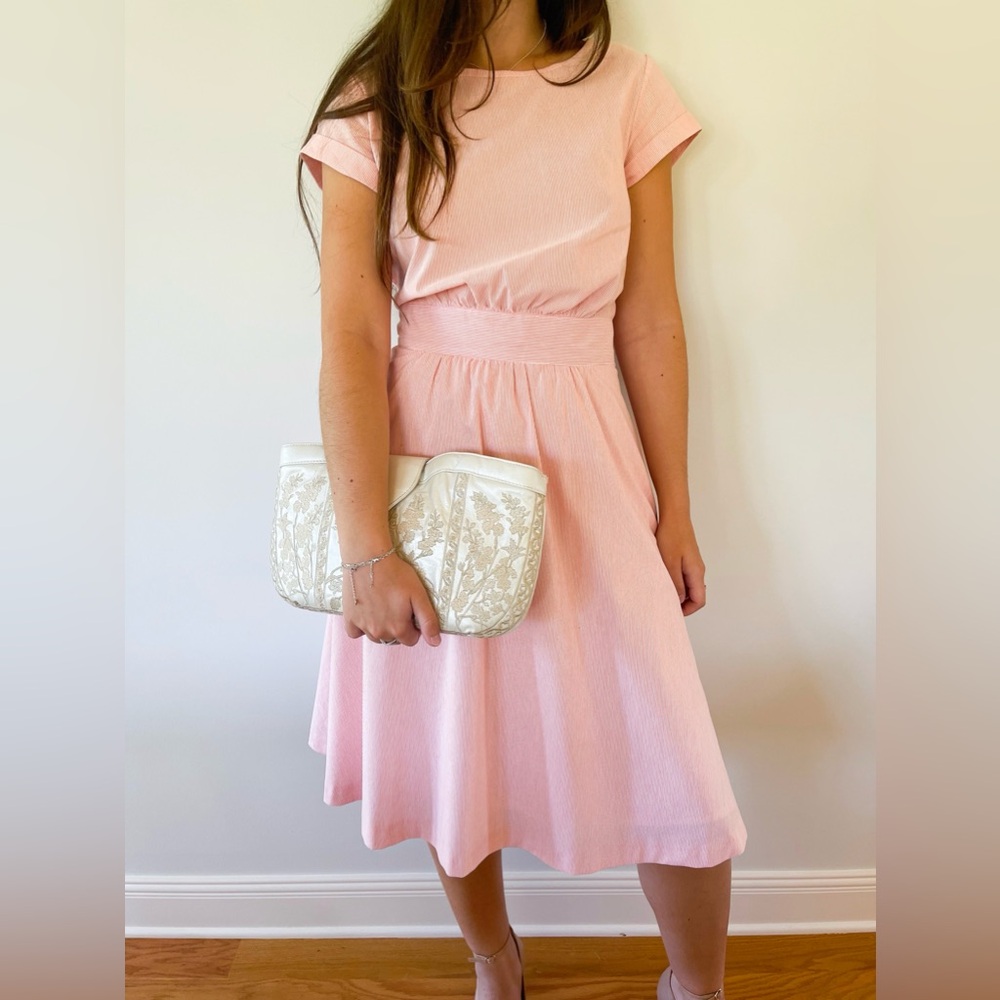 Rare find Pink retro midi dress Aeterie size XL NWOT